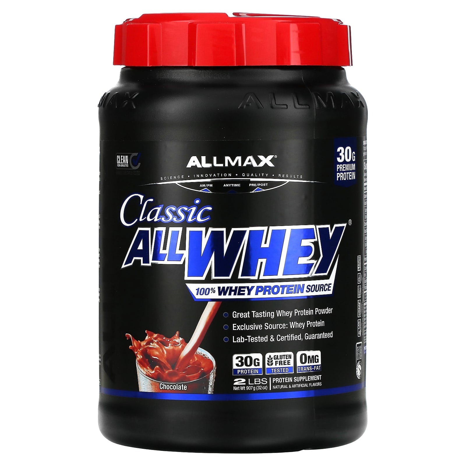 ALLMAX-Classic AllWhey-100% Whey Protein-Chocolate-2 lbs (907 g)