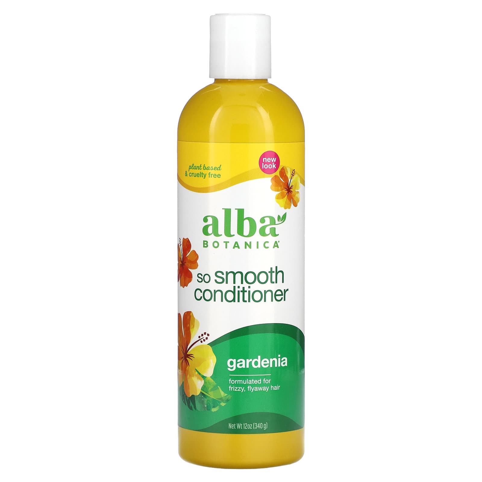 Alba Botanica-So Smooth Conditioner-For Frizzy-Flyaway Hair-Gardenia-12 oz (340 g)