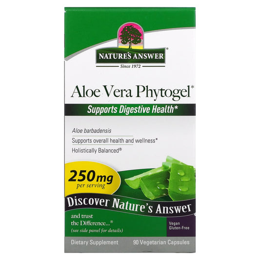 Nature's Answer-Aloe Vera Phytogel-250 mg-90 Vegetarian Capsules