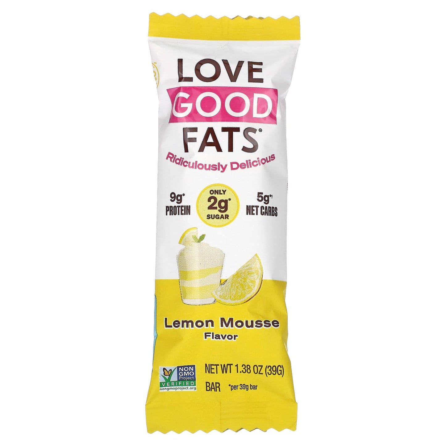 Love Good Fats, Bars, Lemon Mousse, 12 Bars, 1.38 oz (39 g) Each