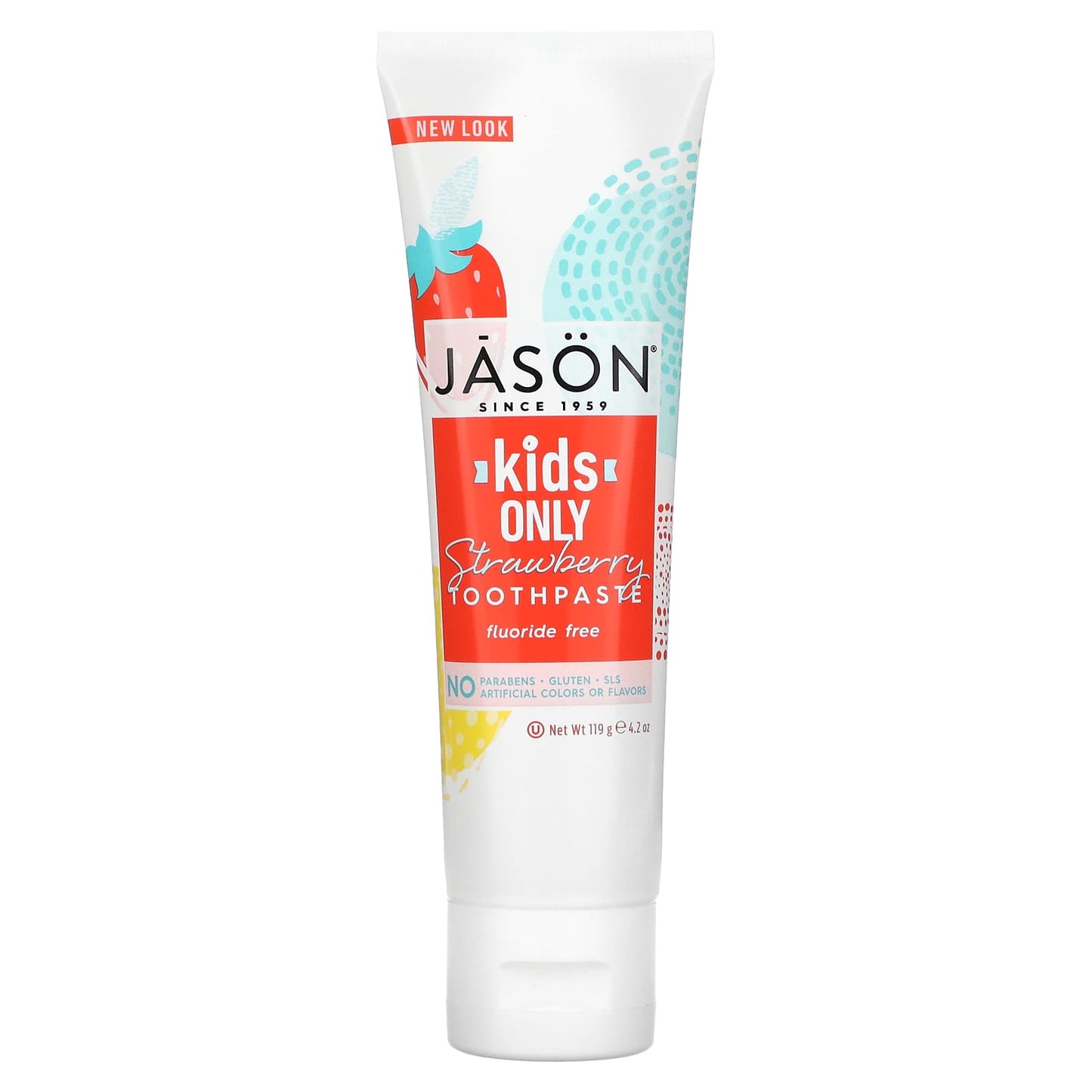 Jason Natural-Kids Only! Toothpaste-Strawberry-4.2 oz (119 g)