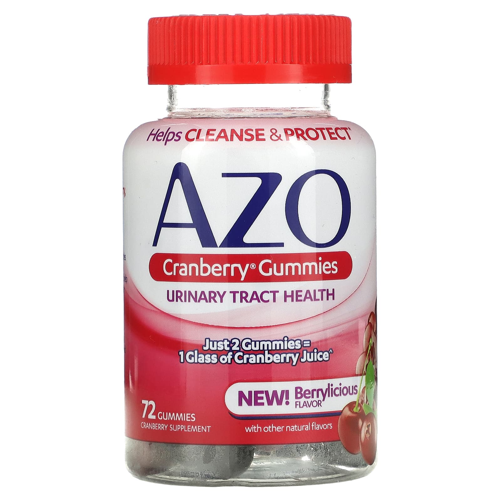 Azo-Cranberry Gummies-Berrylicious-72 Gummies