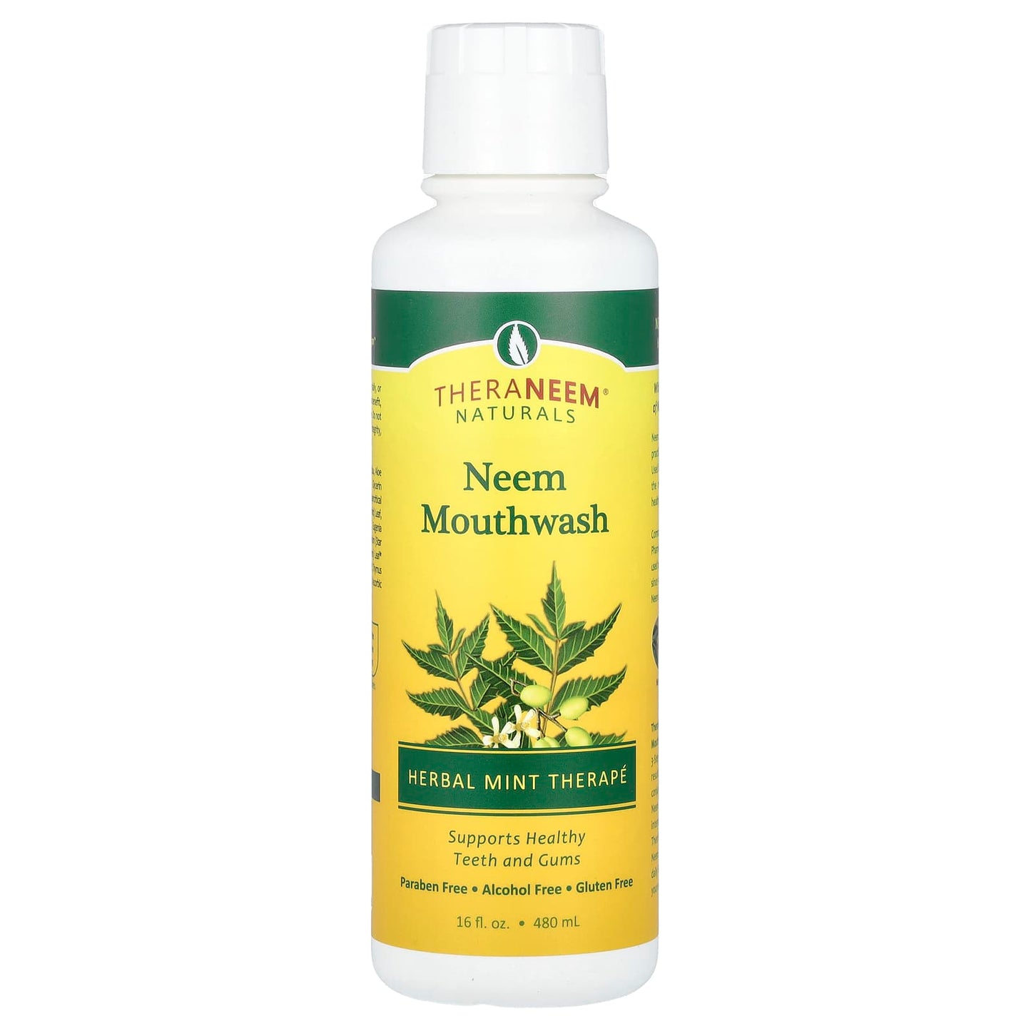 Organix South-TheraNeem Naturals-Neem Mouthwash-Herbal Mint Therape-16 fl oz (480 ml)