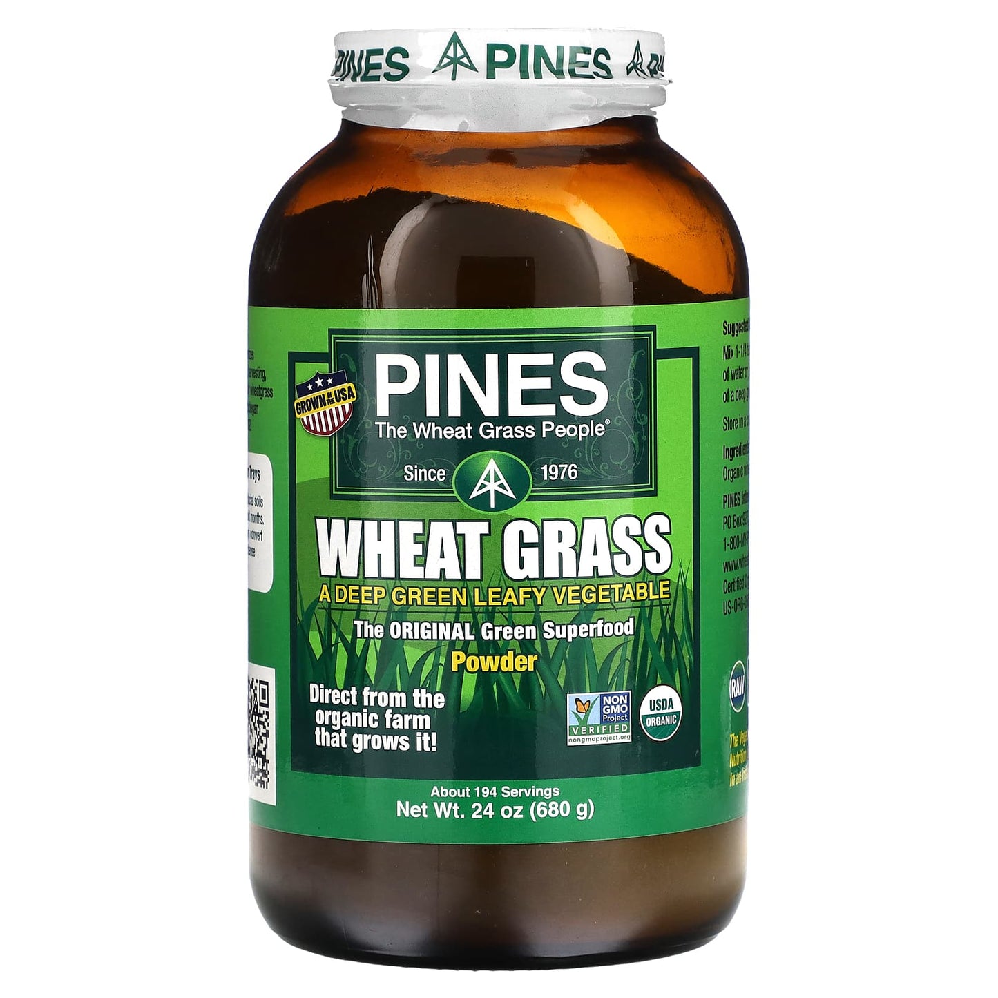 Pines International-Wheat Grass-Powder-24 oz (680 g)