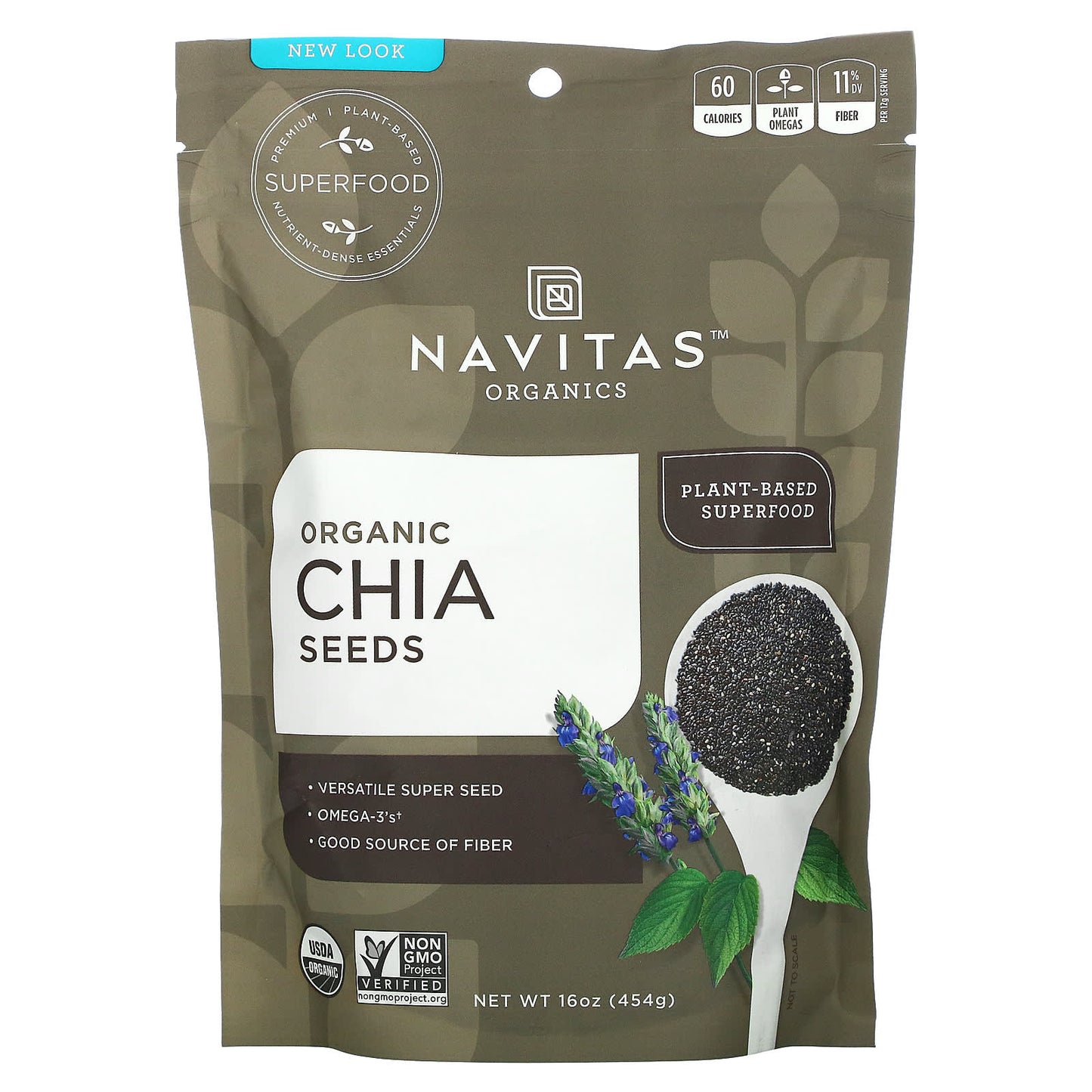 Navitas Organics-Organic Chia Seeds-16 oz (454 g)