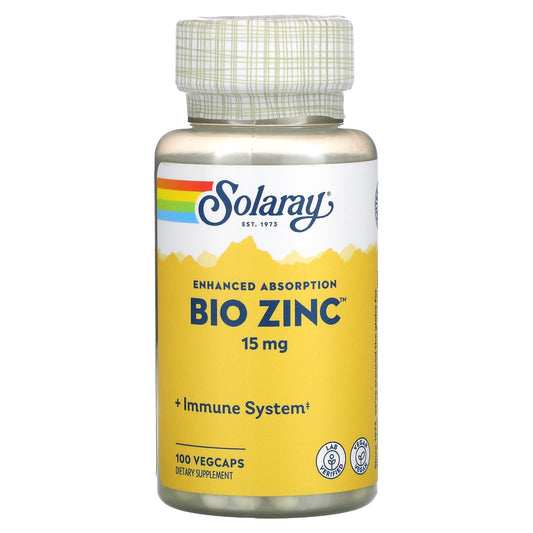 Solaray-Bio Zinc-15 mg-100 VegCaps