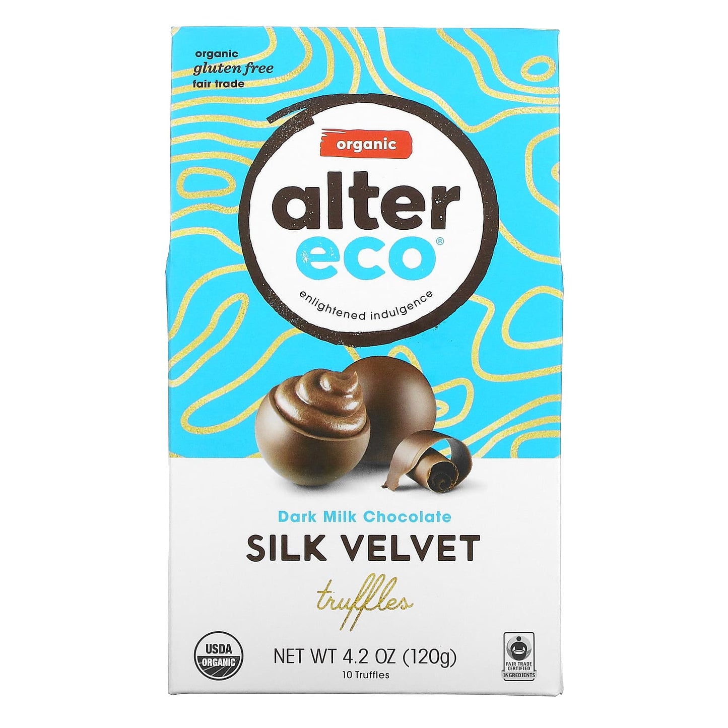 Alter Eco-Organic Dark Milk Chocolate-Silk Velvet Truffles-4.2 oz (120 g)