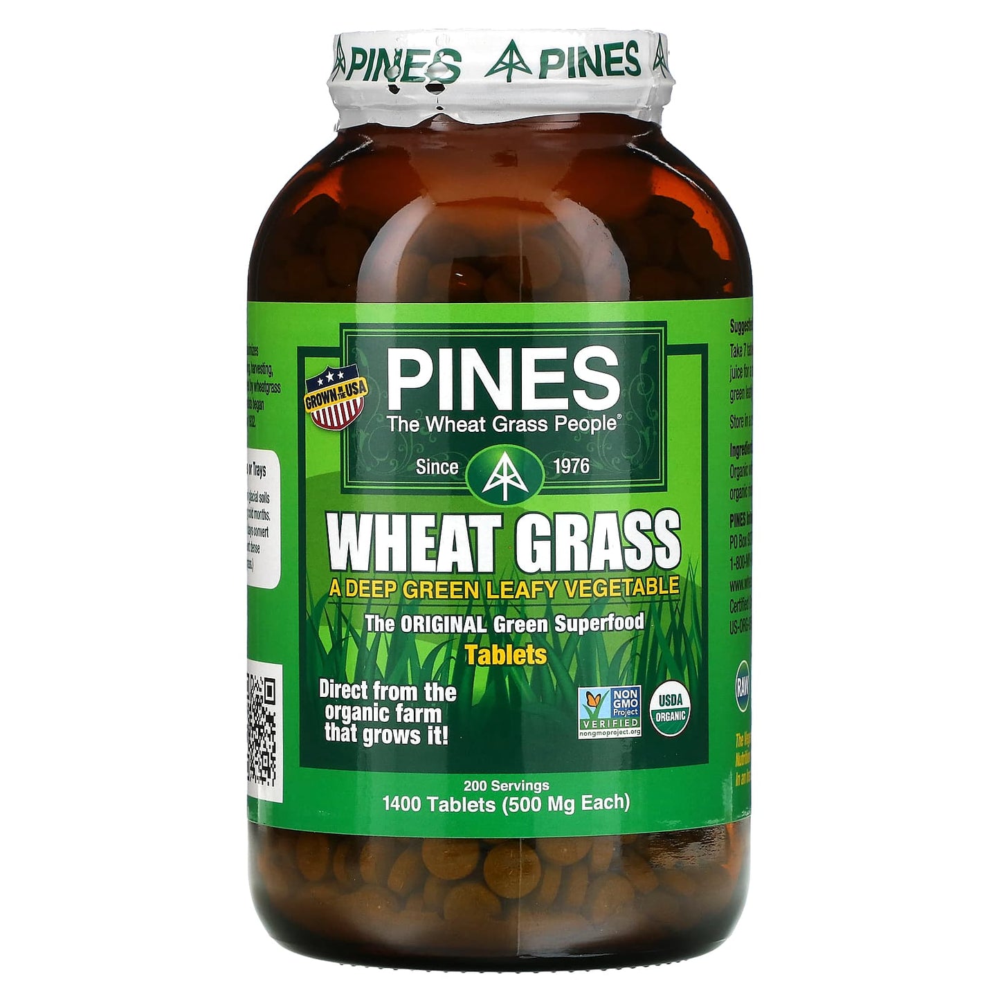 Pines International-Wheat Grass-500 mg-1,400 Tablets