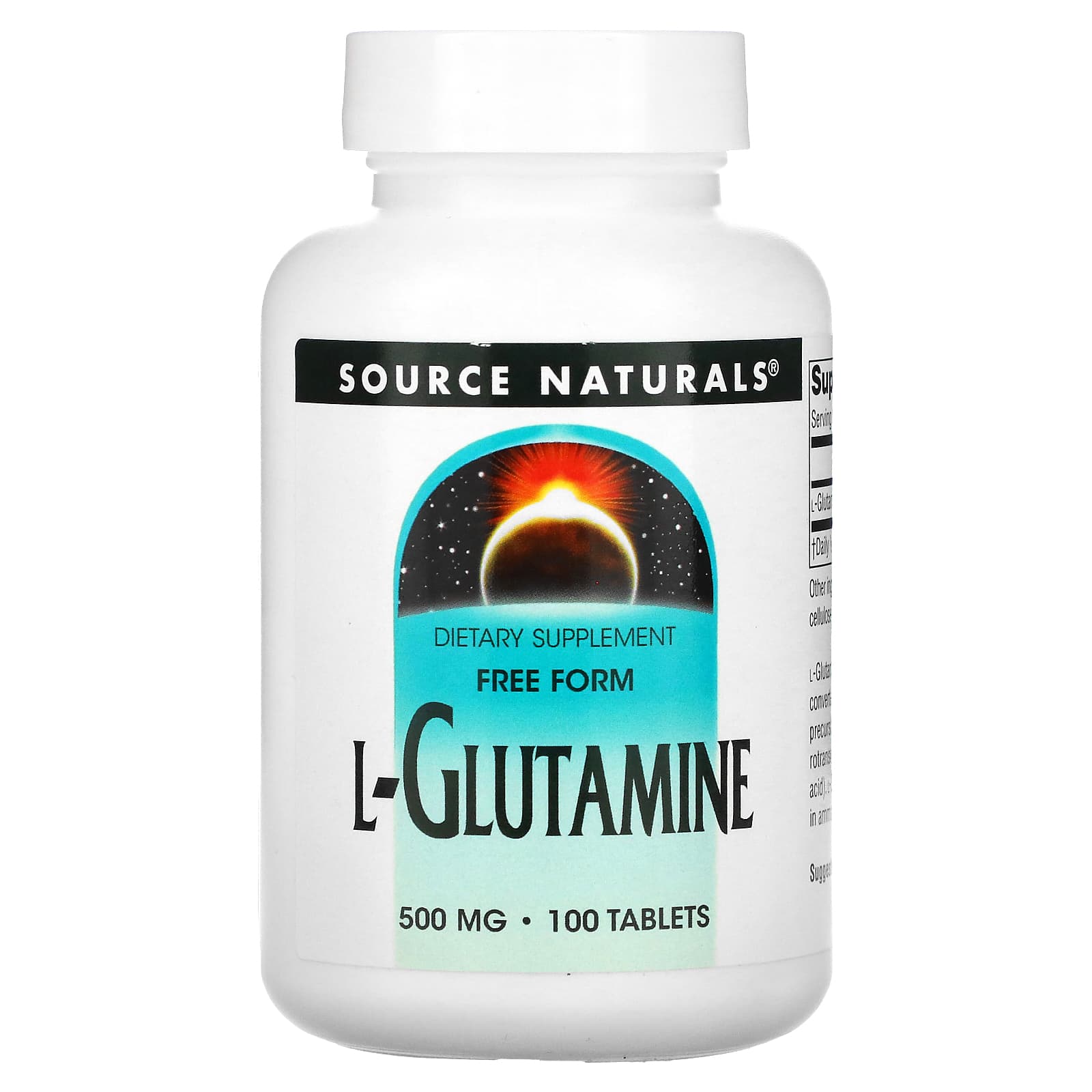 Source Naturals-L-Glutamine-500 mg-100 Tablets