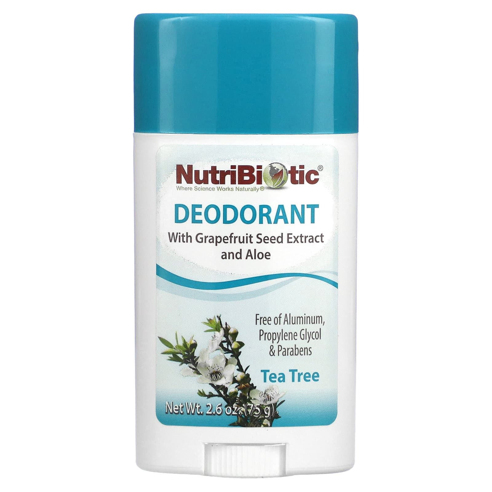 NutriBiotic-Deodorant-Tea Tree-2.6 oz (75 g)