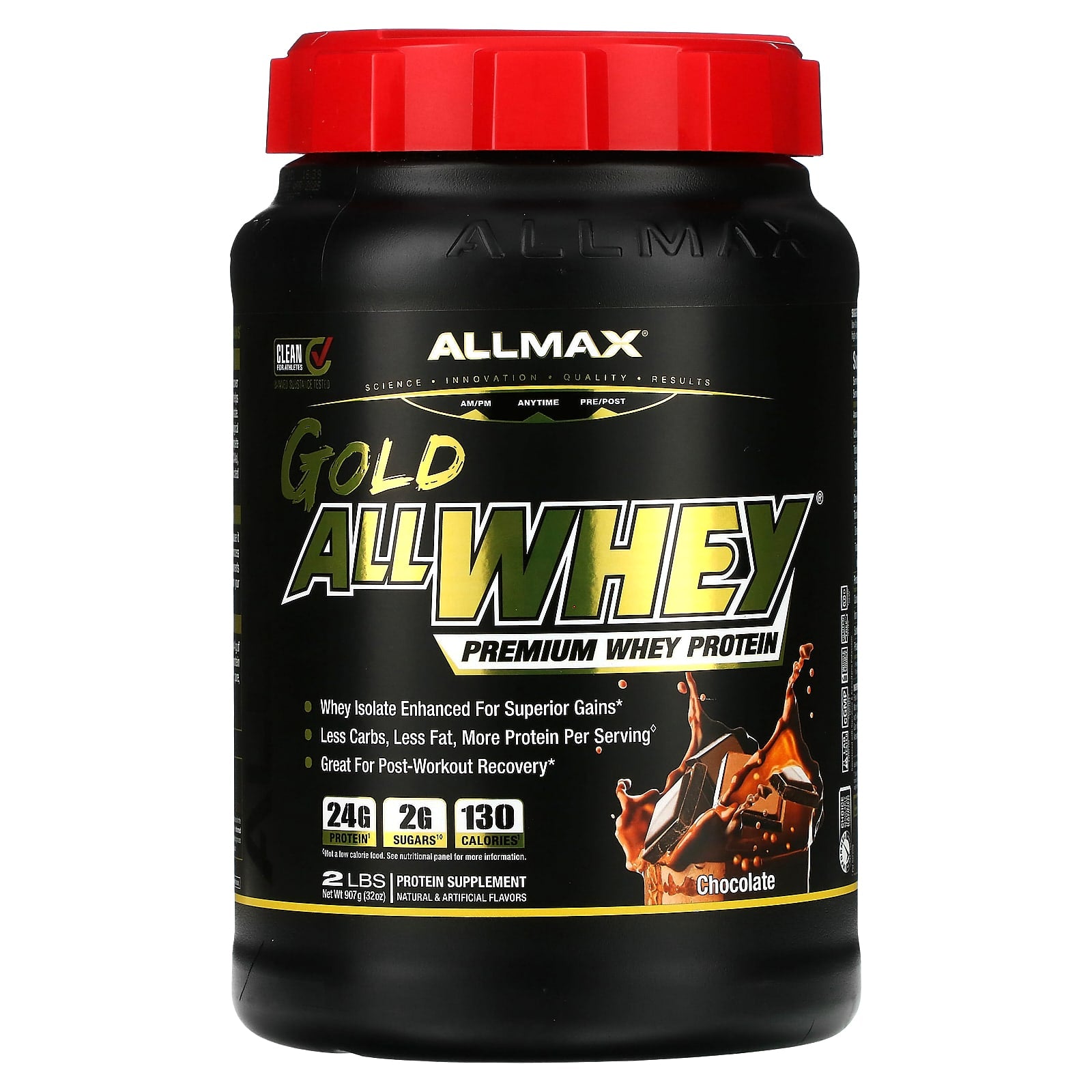 ALLMAX-Gold AllWhey- Premium Whey Protein-Chocolate-2 lbs (907 g)