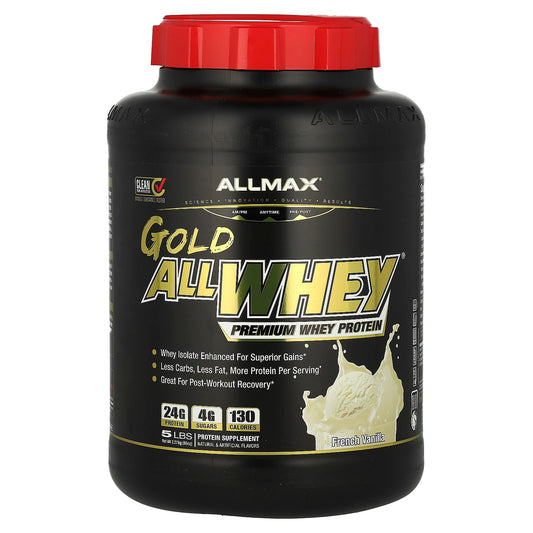 ALLMAX-Gold AllWhey-Premium Whey Protein-French Vanilla-5 lbs (2.27 kg)