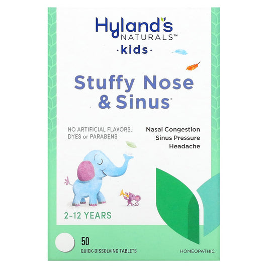 Hyland's Naturals-Kids-Stuffy Nose and Sinus-2-12 Years-50 Quick-Dissolving Tablets