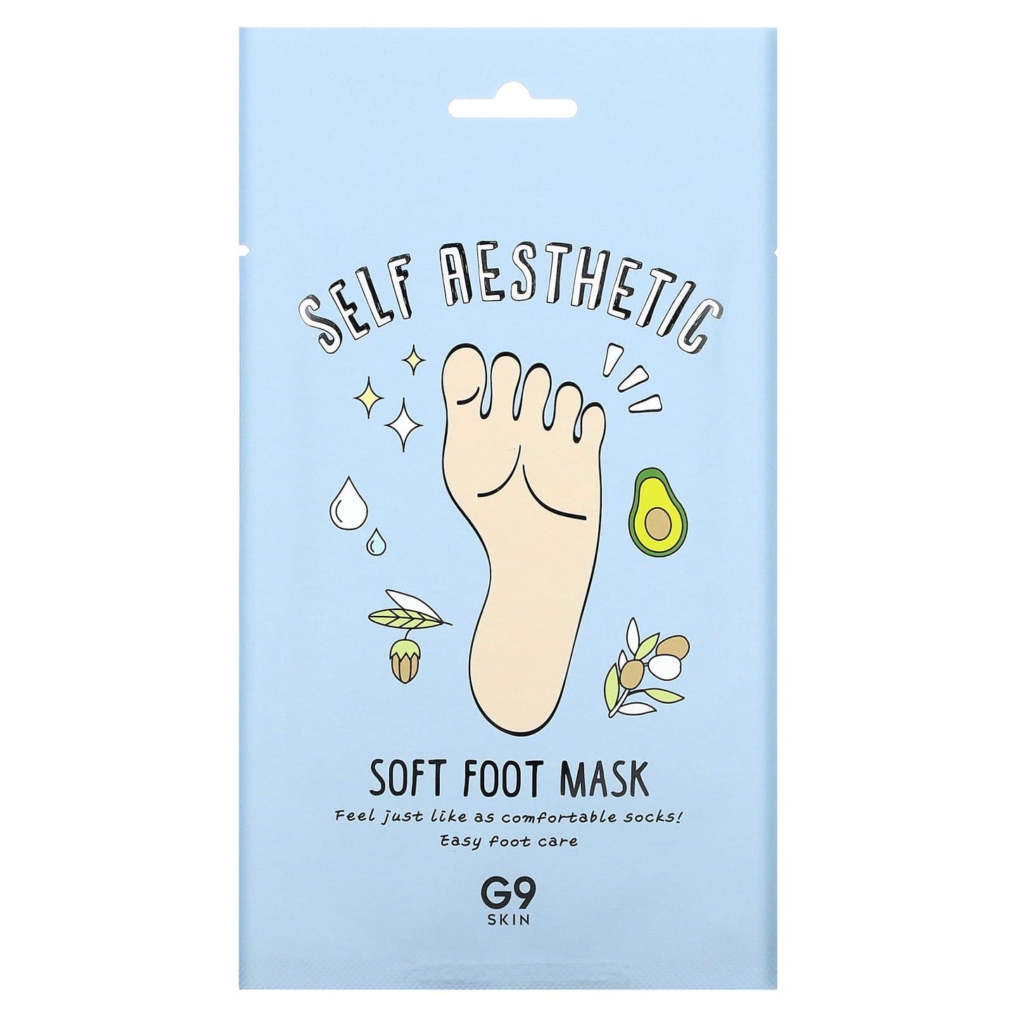 G9skin-Self Aesthetic-Soft Foot Mask-5 Masks-0.40 fl oz (12 ml)