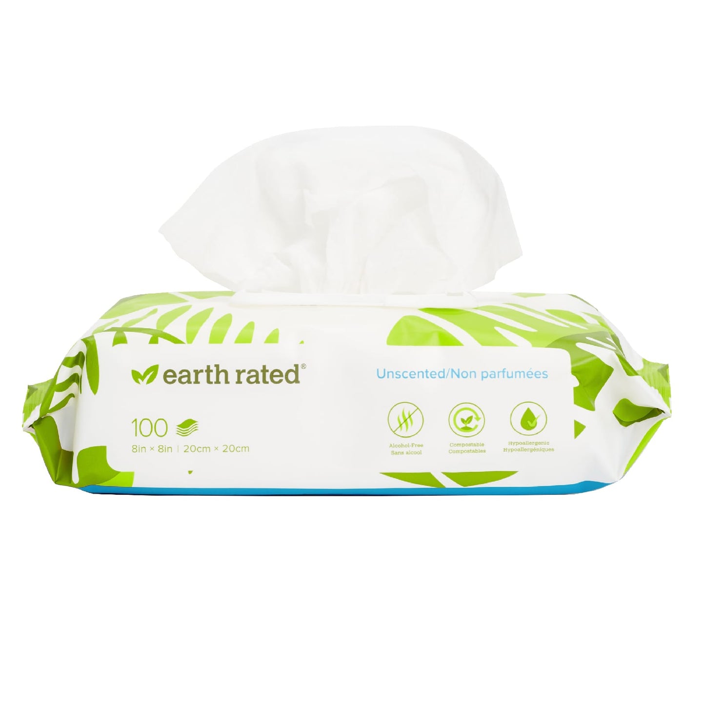 Earth Rated, Dog Wipes, Unscented, 100 Wipes