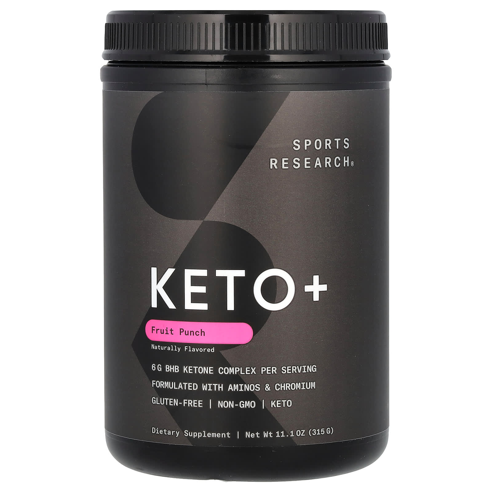 Sports Research-Keto Plus-Fruit Punch-11.1 oz (315 g)