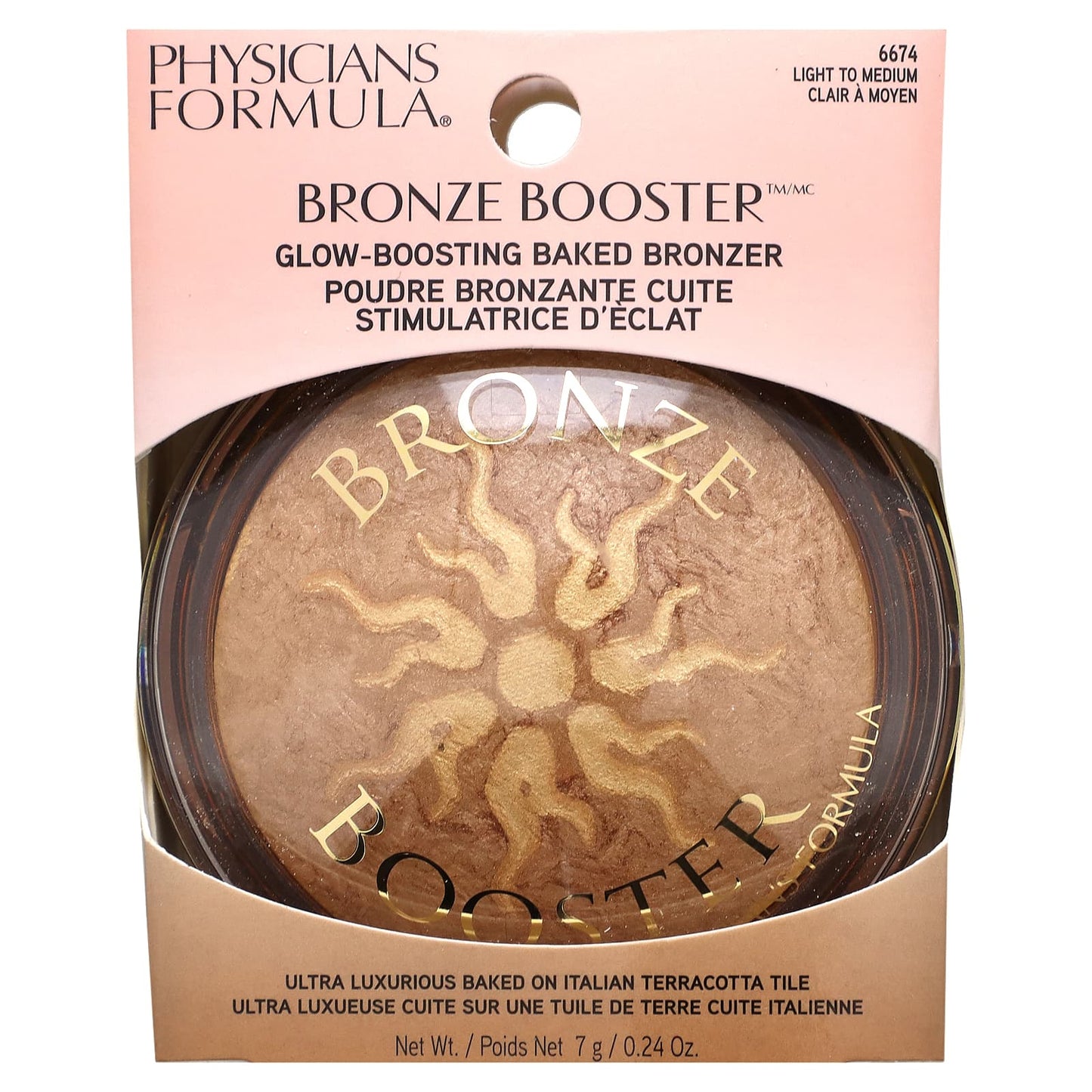 Physicians Formula, Bronze Booster, Glow-Boosting Baked Bronzer, Light to Medium, 0.24 oz (7 g)