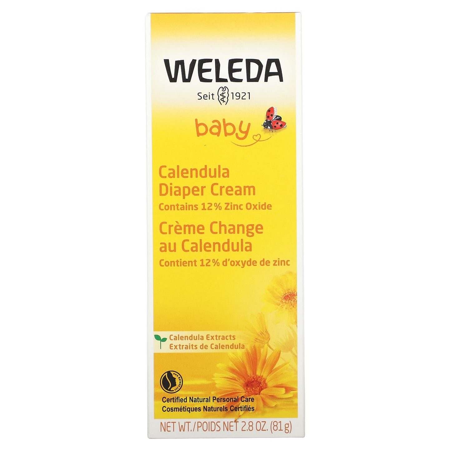 Weleda, Baby, Calendula Diaper Cream, Calendula Extracts, 2.8 oz (81 g)