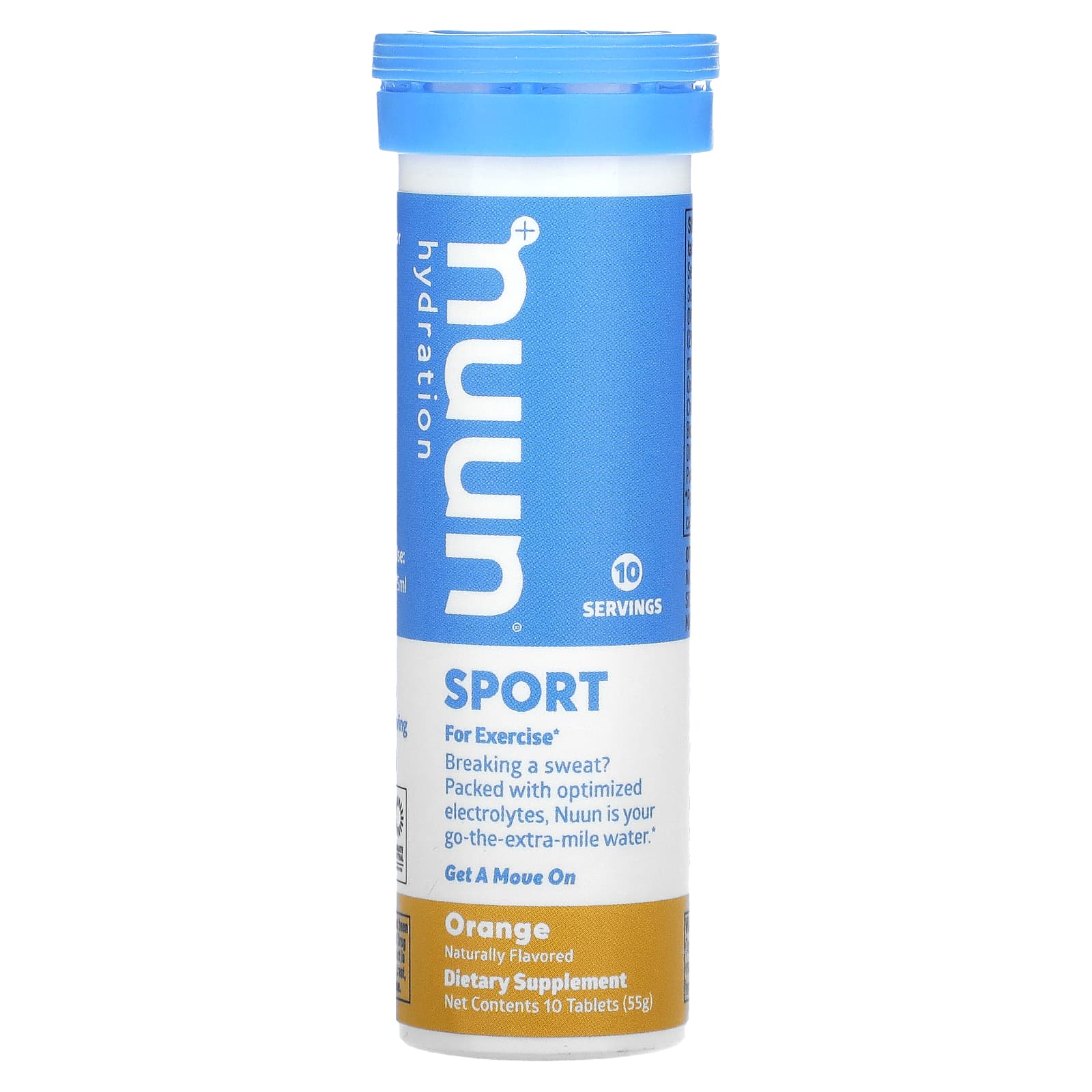 Nuun-Hydration-Sport-Effervescent Electrolyte Supplement-Orange-10 Tablets