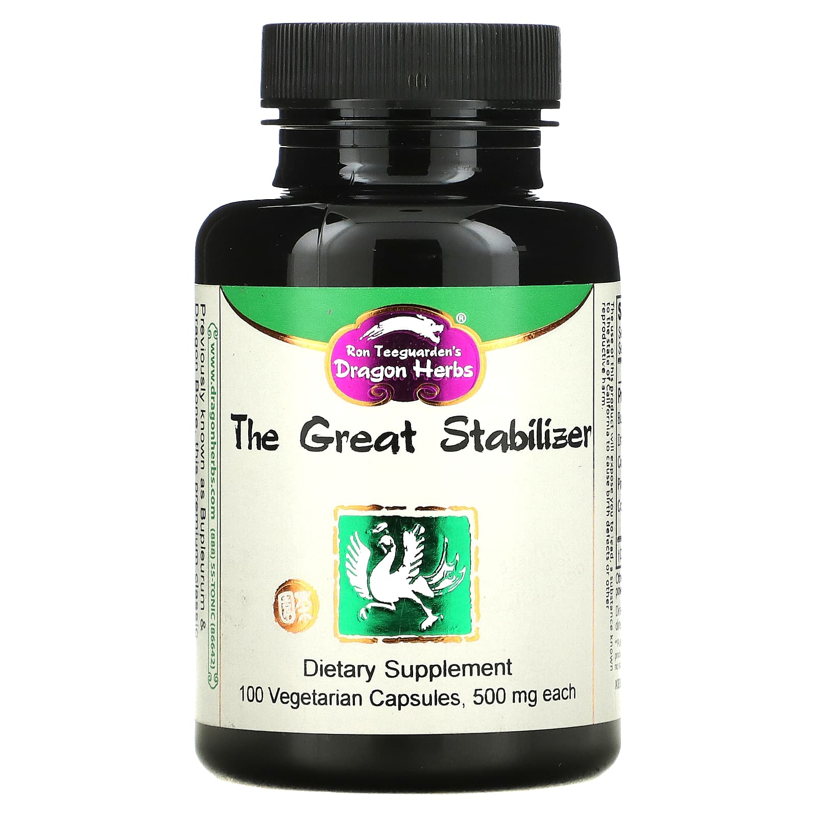 Dragon Herbs-The Great Stabilizer -500 mg-100 Vegetarian Capsules