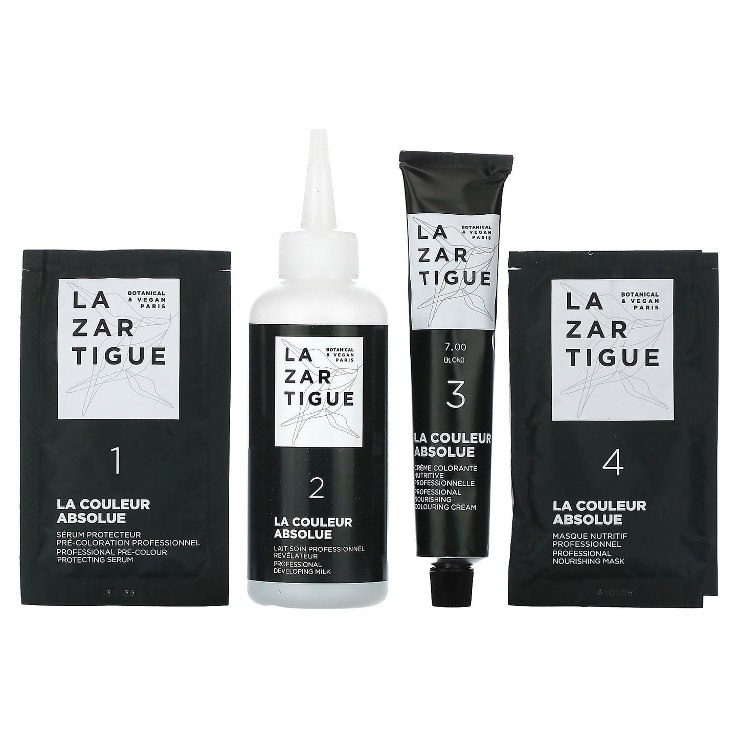 Lazartigue, Permanent Haircolor with Botanical Extracts, 7.00 Blond, 1 Application