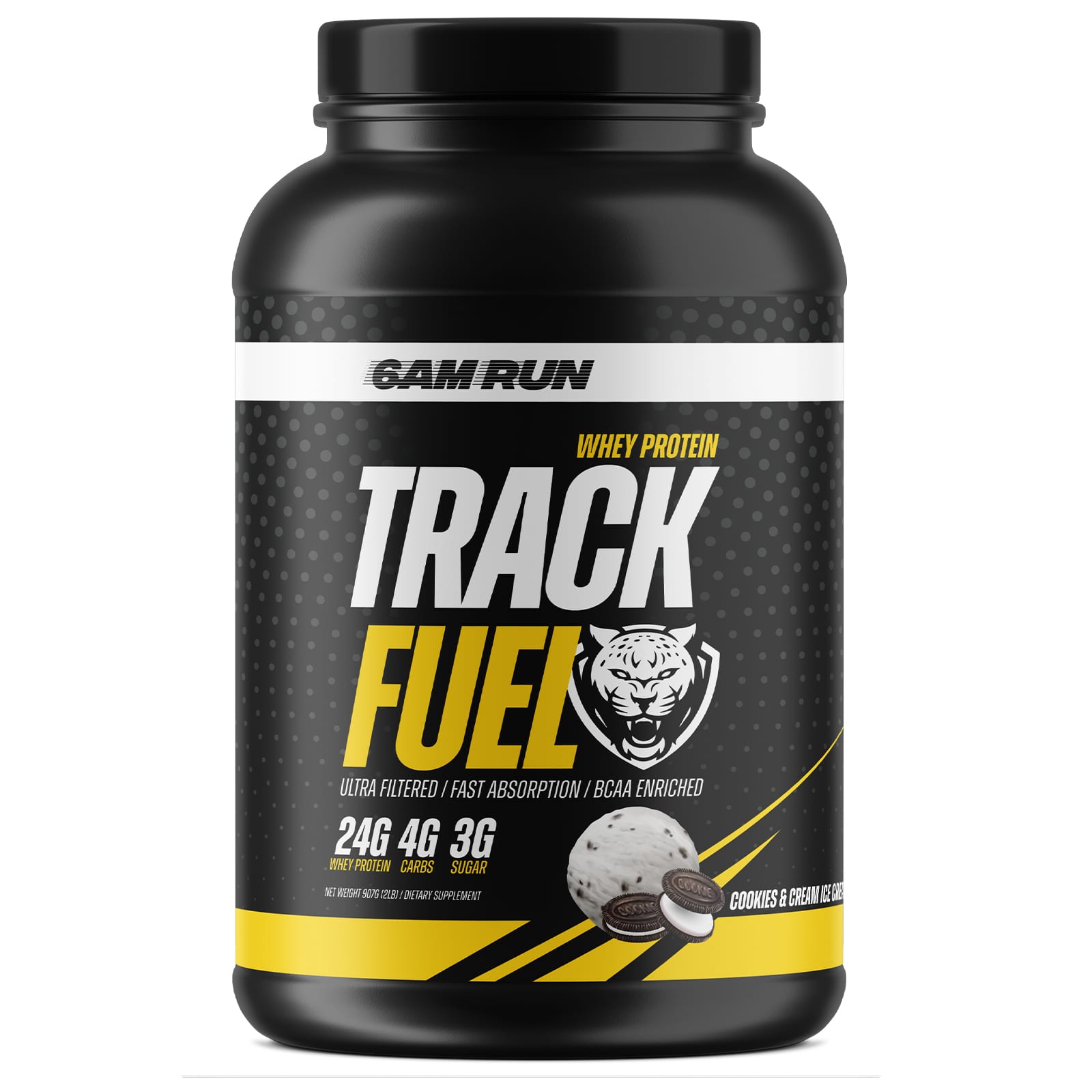 6AM Run-Track Fuel-Whey Protein-Cookies & Cream-2 lb (907 g)