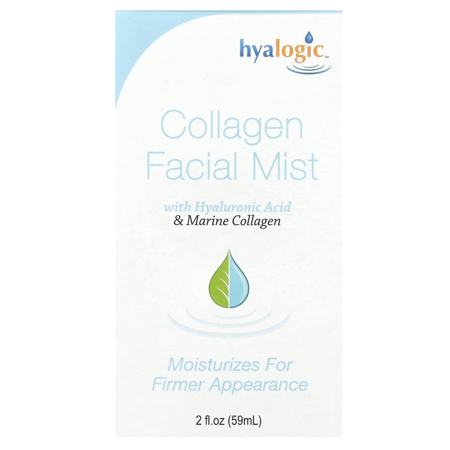 Hyalogic, Collagen Facial Mist With Hyaluronic Acid & Marine Collagen, Fragrance Free, 2 fl oz (59 ml)