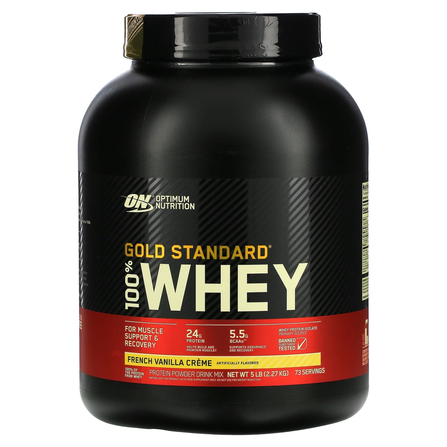 Optimum Nutrition-Gold Standard 100% Whey-French Vanilla Creme-5 lb (2.27 kg)