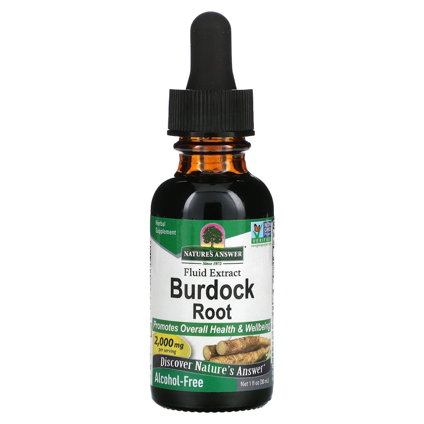 Nature's Answer-Burdock Root Fluid Extract-Alcohol-Free-2,000 mg-1 fl oz (30 ml)