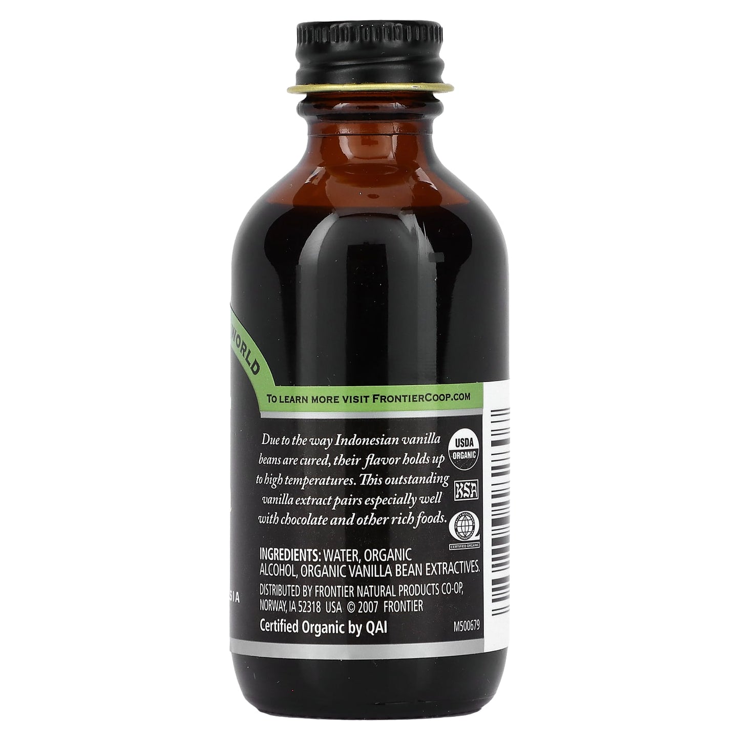 Frontier Co-op, Organic Vanilla Extract, 2 fl oz (59 ml)