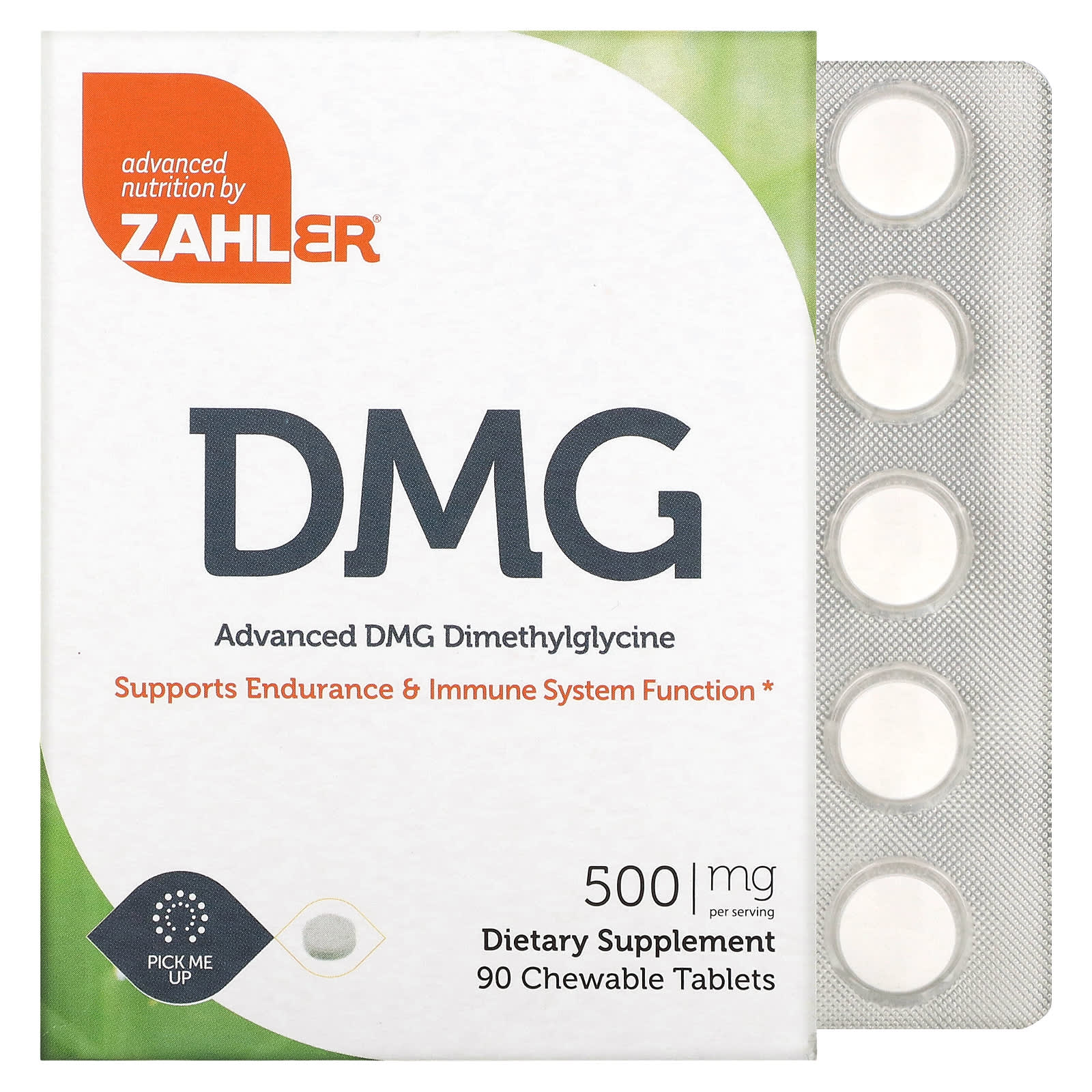 Zahler-Advanced DMG-Dimethylglycine-500 mg-90 Chewable Tablets