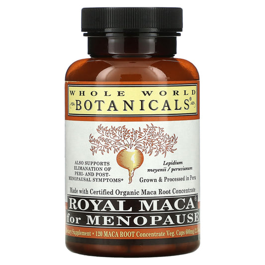 Whole World Botanicals-Royal Maca for Menopause-600 mg-120 Veg. Caps