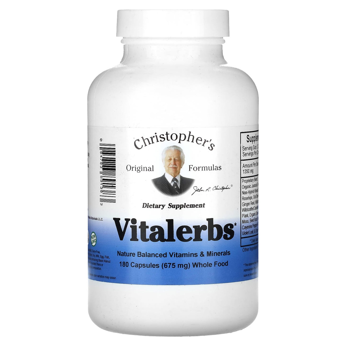 Christopher's Original Formulas-Vitalerbs-675 mg-180 Capsules