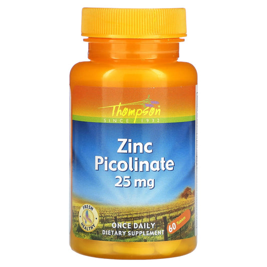 Thompson-Zinc Picolinate-25 mg-60 Tablets