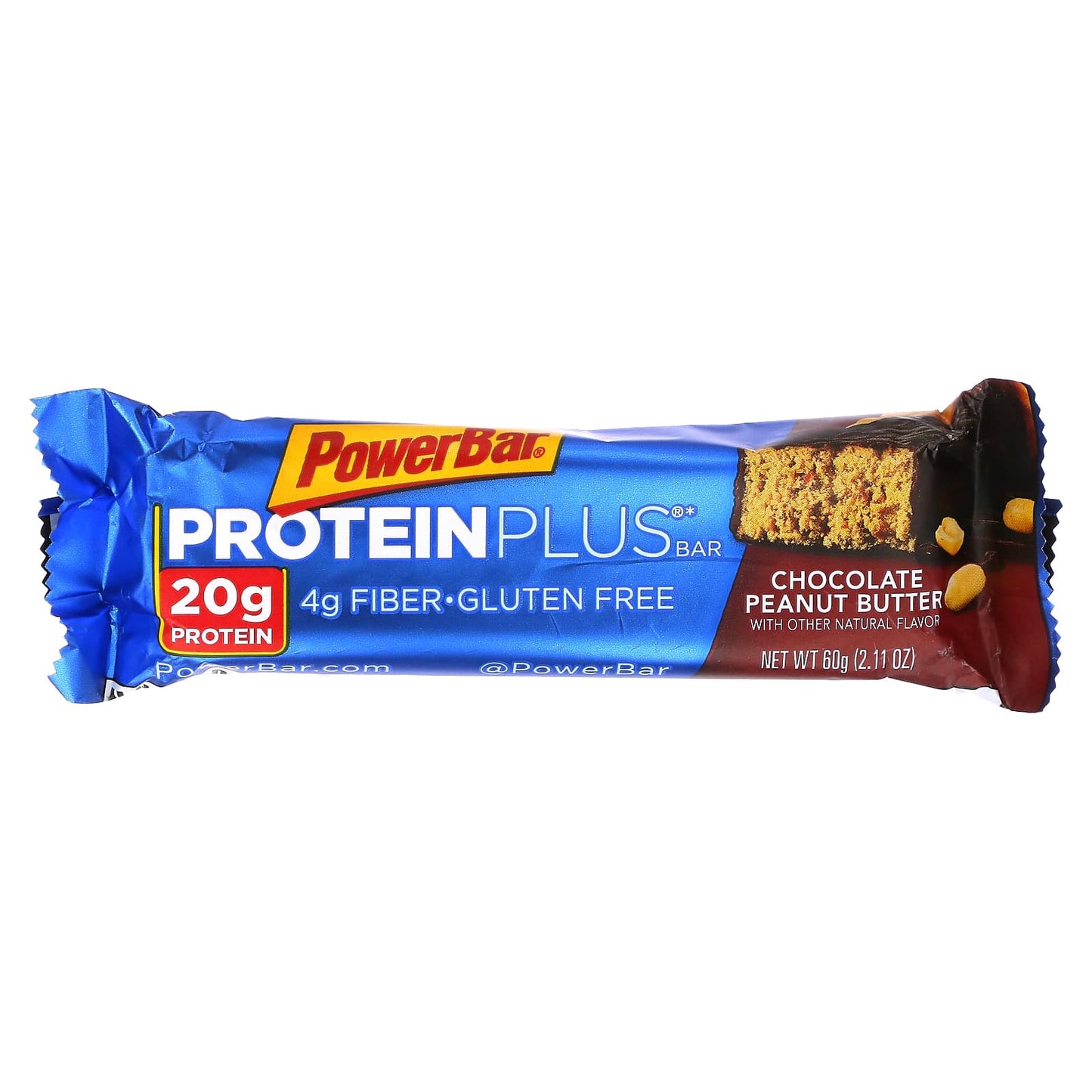 PowerBar, Protein Plus Bar, Chocolate Peanut Butter, 15 Bars, 2.11 oz (60 g) Each