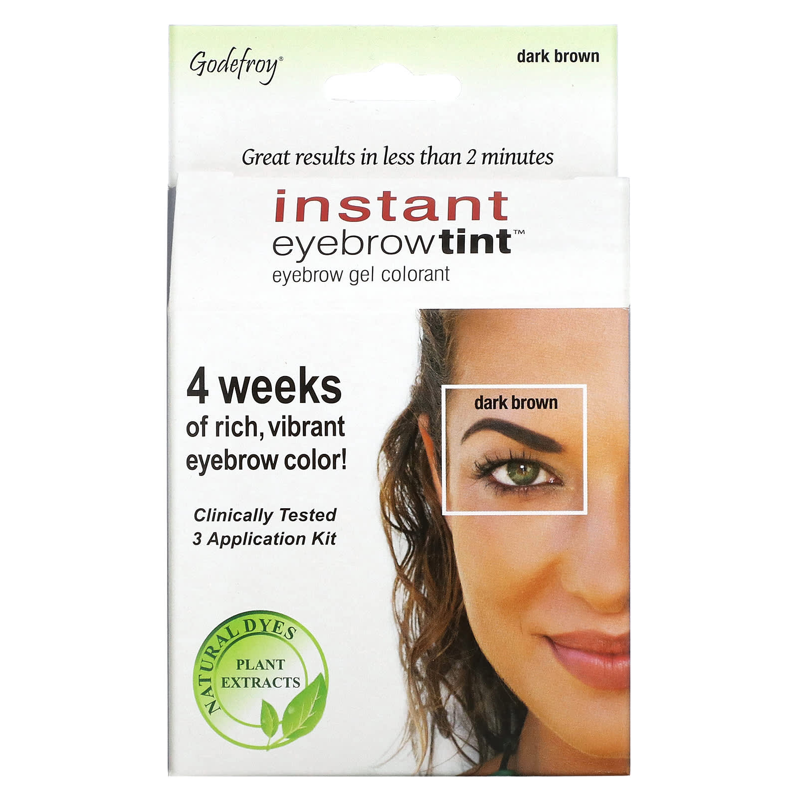 Godefroy-Instant Eyebrow Tint-Dark Brown-3 Application Kit