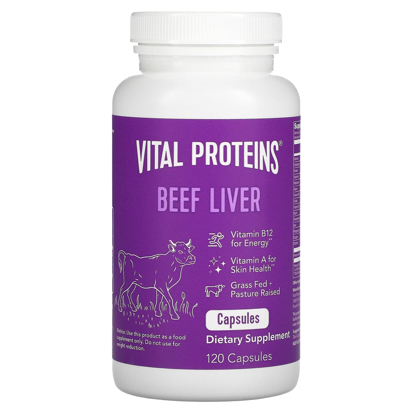 Vital Proteins-Beef Liver-120 Capsules