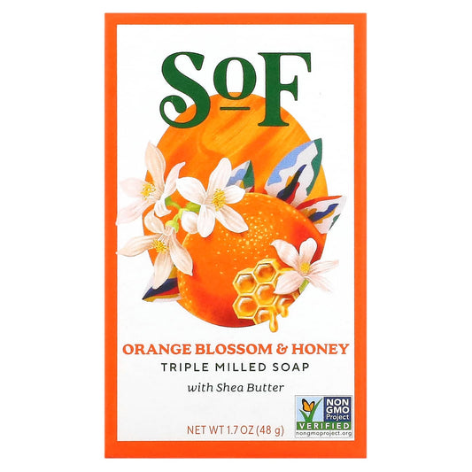 SoF-Triple Milled Bar Soap with Shea Butter-Orange Blossom & Honey-1.7 oz (48 g)