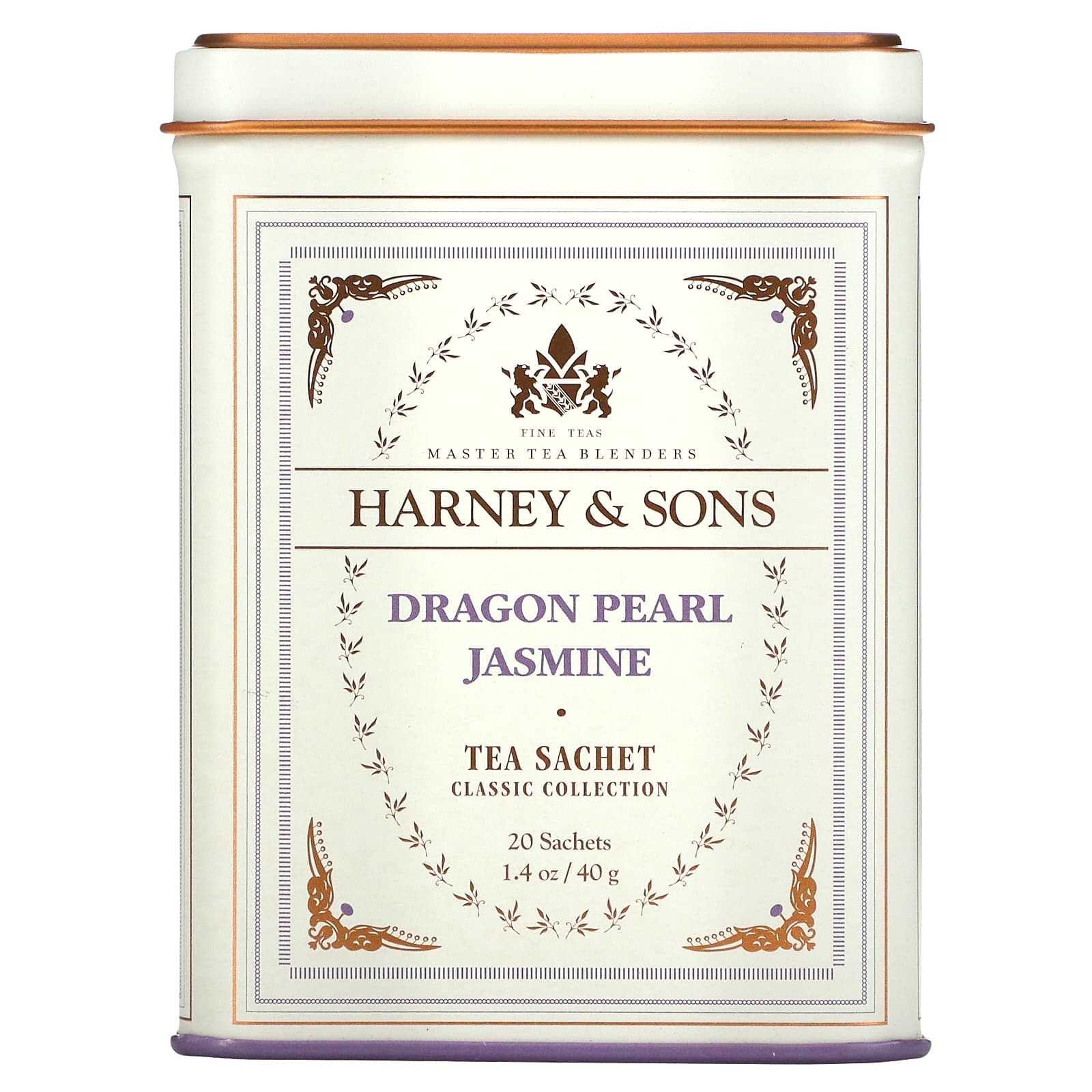 Harney & Sons-Fine Teas-Dragon Pearl Jasmine-20 Tea Sachets-1.4 oz (40 g)