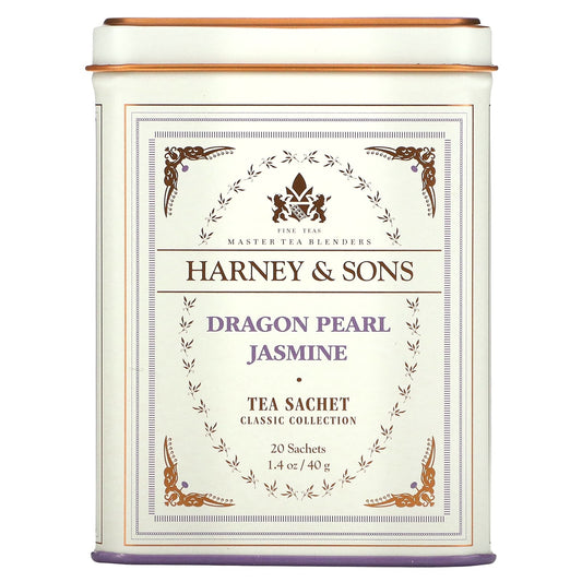 Harney & Sons-Fine Teas-Dragon Pearl Jasmine-20 Tea Sachets-1.4 oz (40 g)