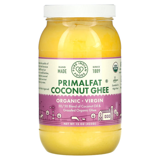 Pure Indian Foods-Organic & Virgin PrimalFat Coconut Ghee-15 oz (425 g)