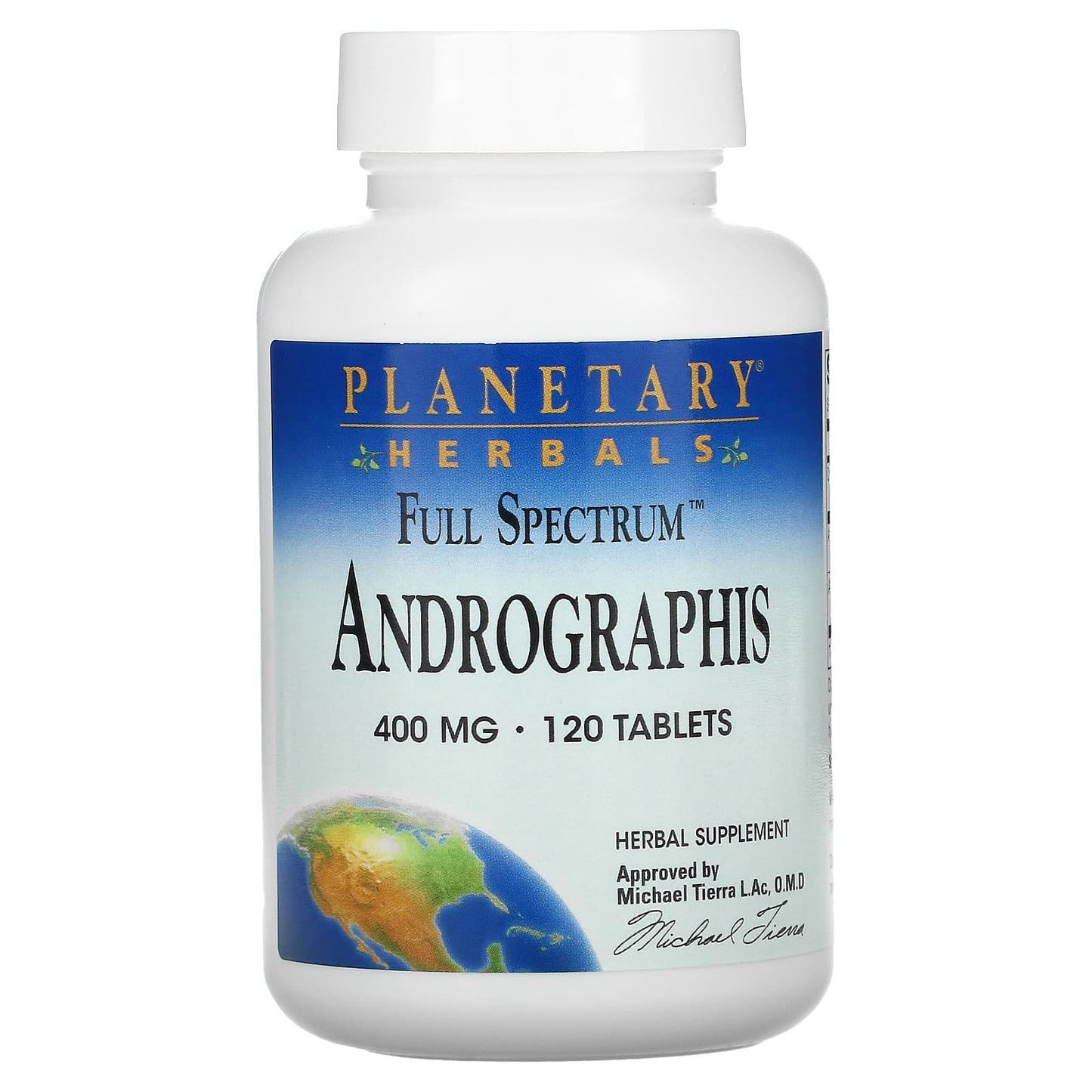 Planetary Herbals-Full Spectrum Andrographis-400 mg-120 Tablets