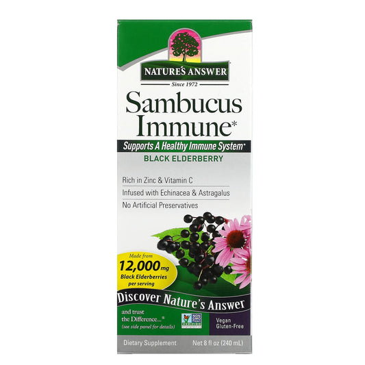 Nature's Answer-Sambucus Immune-Black Elderberry-12,000 mg-8 fl oz (240 ml)