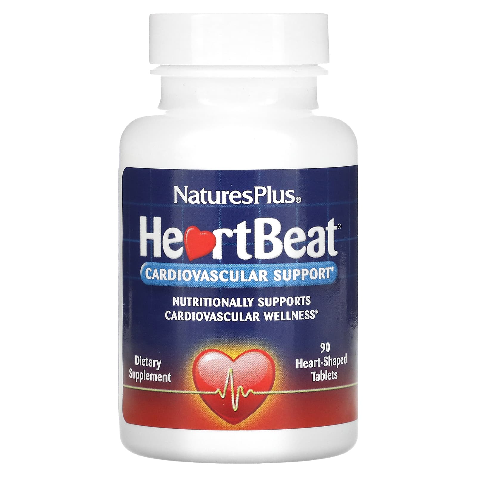 NaturesPlus-HeartBeat-Cardiovascular Support-90 Heart-Shaped Tablets