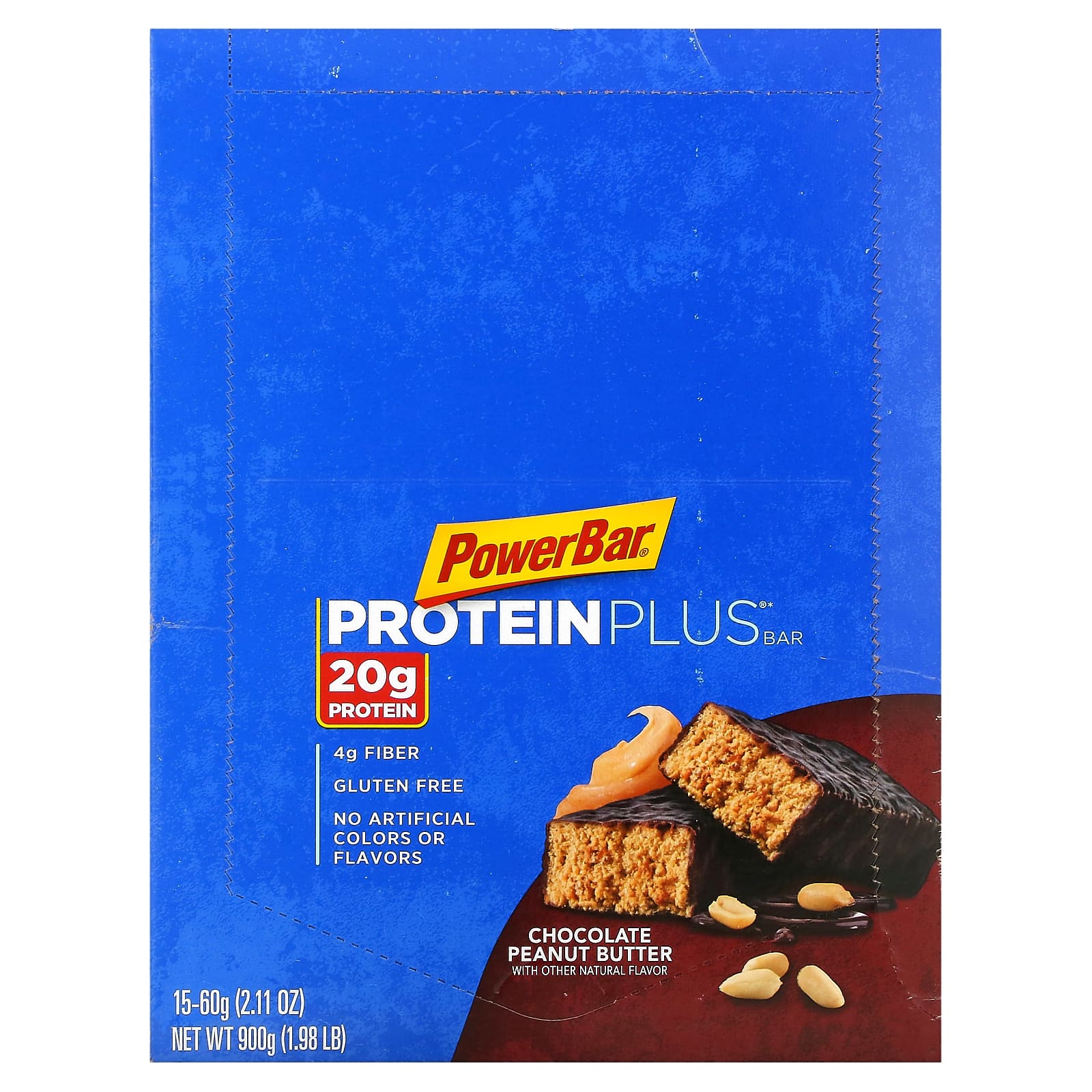 PowerBar-Protein Plus Bar-Chocolate Peanut Butter-15 Bars-2.11 oz (60 g) Each