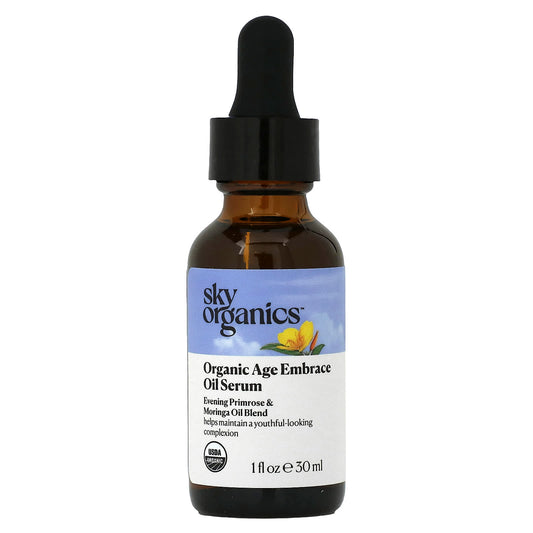 Sky Organics-Organic Age Embrace Oil Serum-Evening Primrose & Moringa Oil Blend-1 fl oz (30 ml)