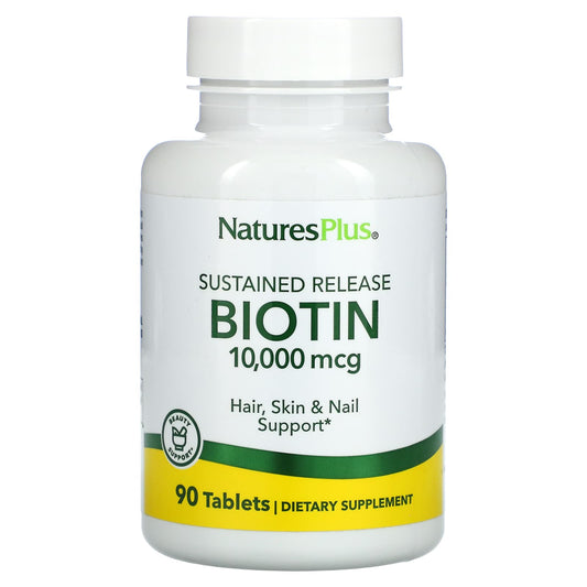 NaturesPlus-Biotin-Sustained Release-10,000 mcg-90 Tablets