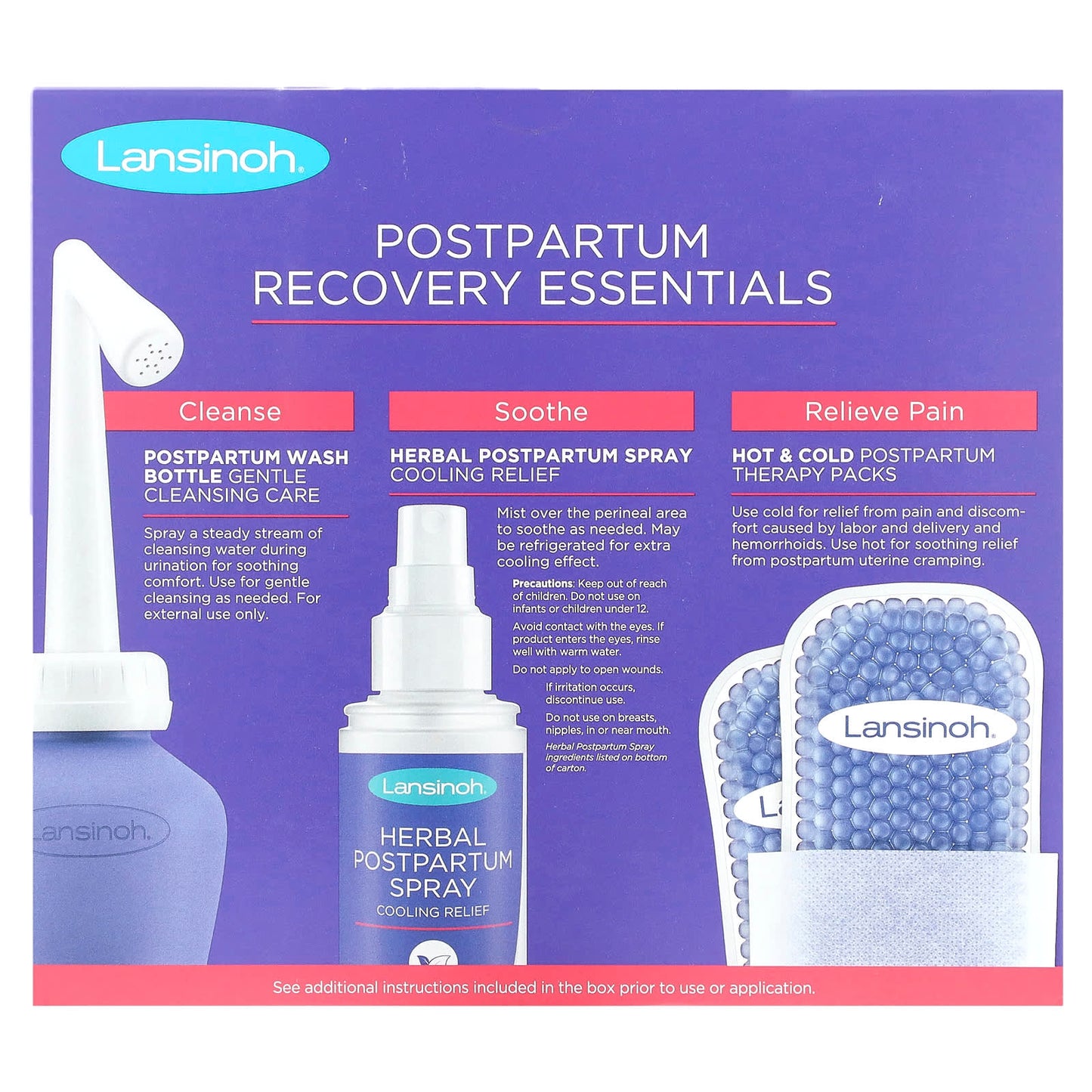 Lansinoh, Postpartum Recovery Essentials, 16 Piece Set