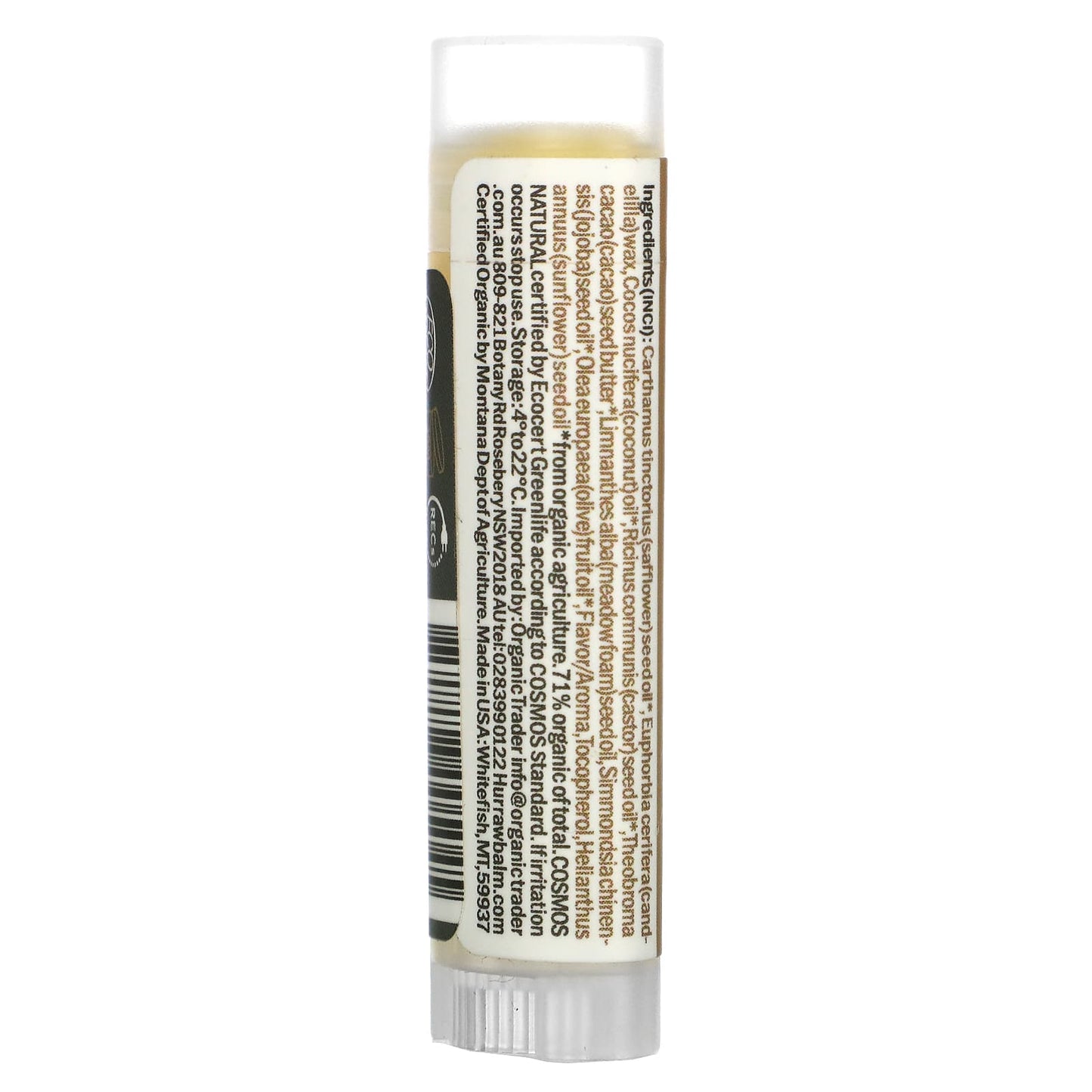 Hurraw! Balm, Lip Balm, Coconut, 0.17 oz (4.8 g)