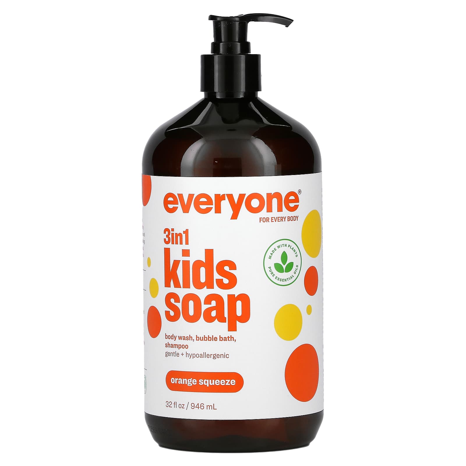 Everyone-3 in 1 Kids Soap-Orange Squeeze-32 fl oz (946 ml)